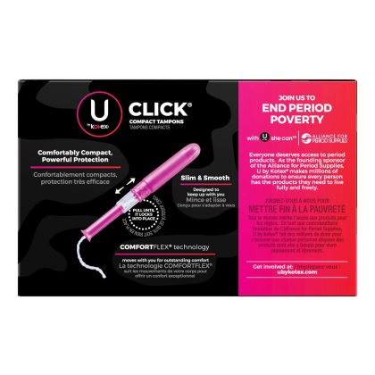 [SET OF 2] - U by Kotex Click Compact Tampons, Super Absorbency (90 ct.)