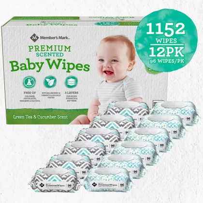 [SET OF 2] - Member's Mark Premium Scented Baby Wipes (1152 ct.)