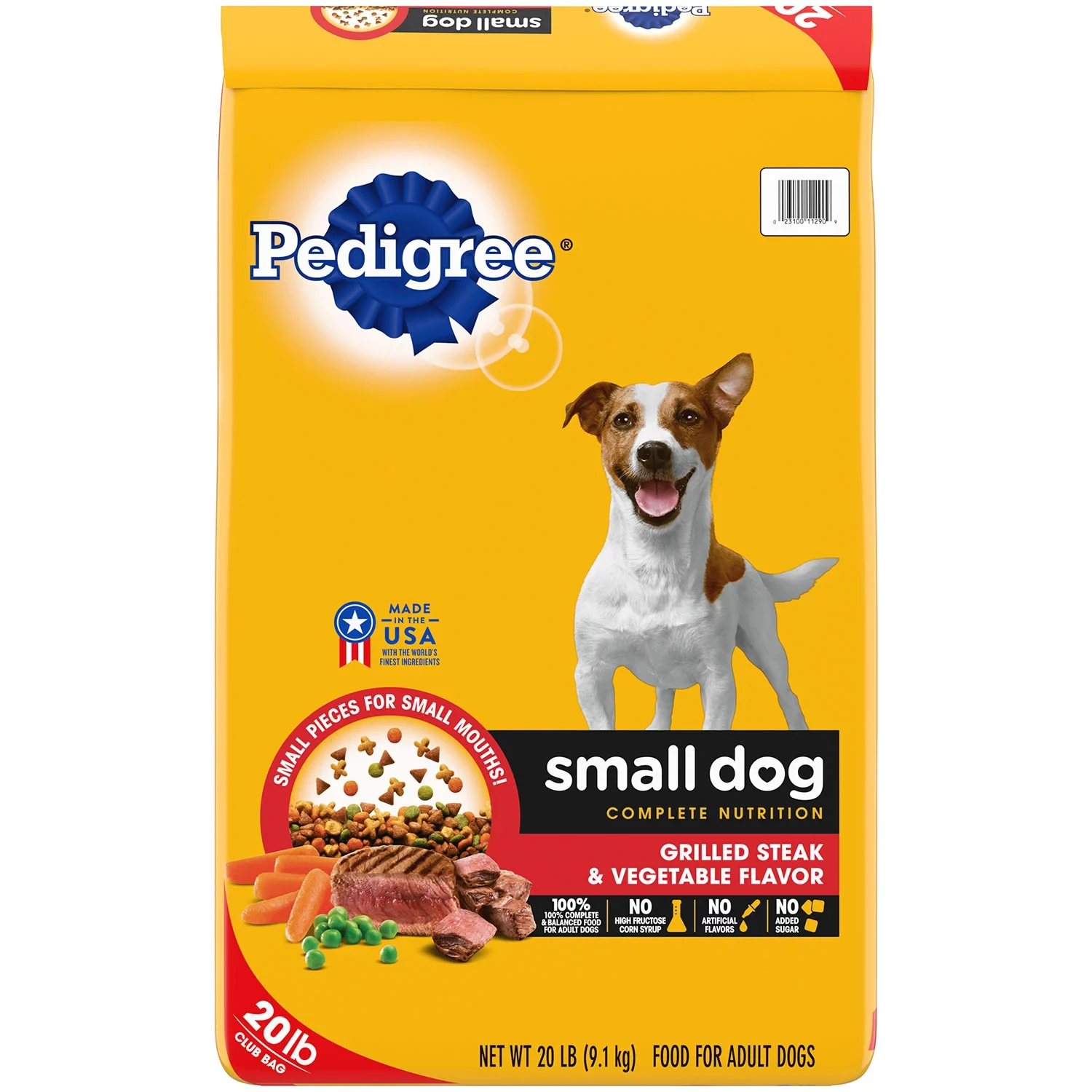 [SET OF 2] - Pedigree Small Dog Targeted Nutrition, Steak and Vegetable Dry Dog Food (20 lbs.)