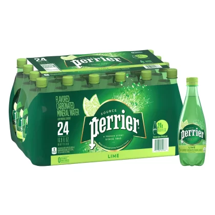 Perrier Sparkling Natural Mineral Water Lime (16.9 fl. oz., 24 pk.)