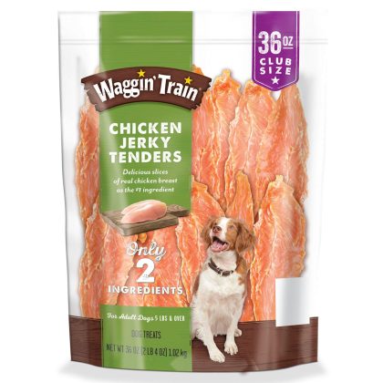 [SET OF 2] - Waggin Train Chicken Jerky Dog Treats (36 oz.)