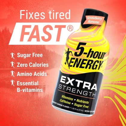 5-Hour Energy Shot, Extra Strength, Strawberry Banana (1.93 oz., 24 ct.)