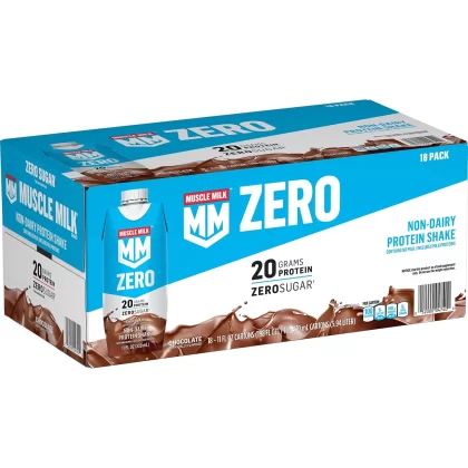 [SET OF 2] - Muscle Milk Zero Protein Shake, Chocolate (11 fl. oz., 18 ct./pk)