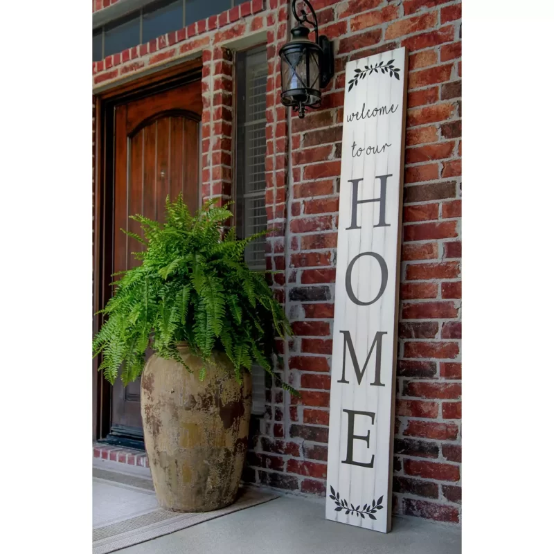 Member's Mark Distressed White 6' 'Welcome to our Home' Entry-Way Sign