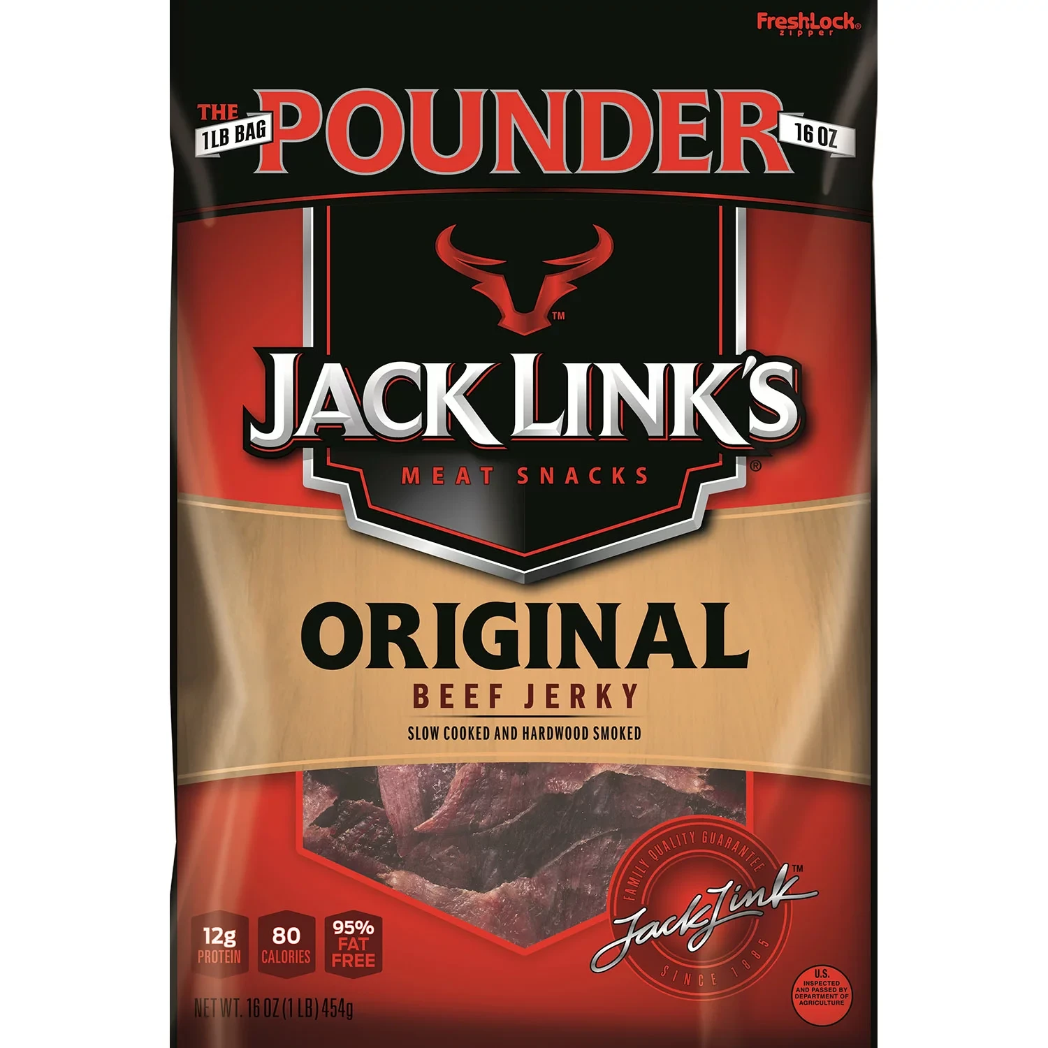 [SET OF 2] - Jack Link's Original Beef Jerky (16 oz.)
