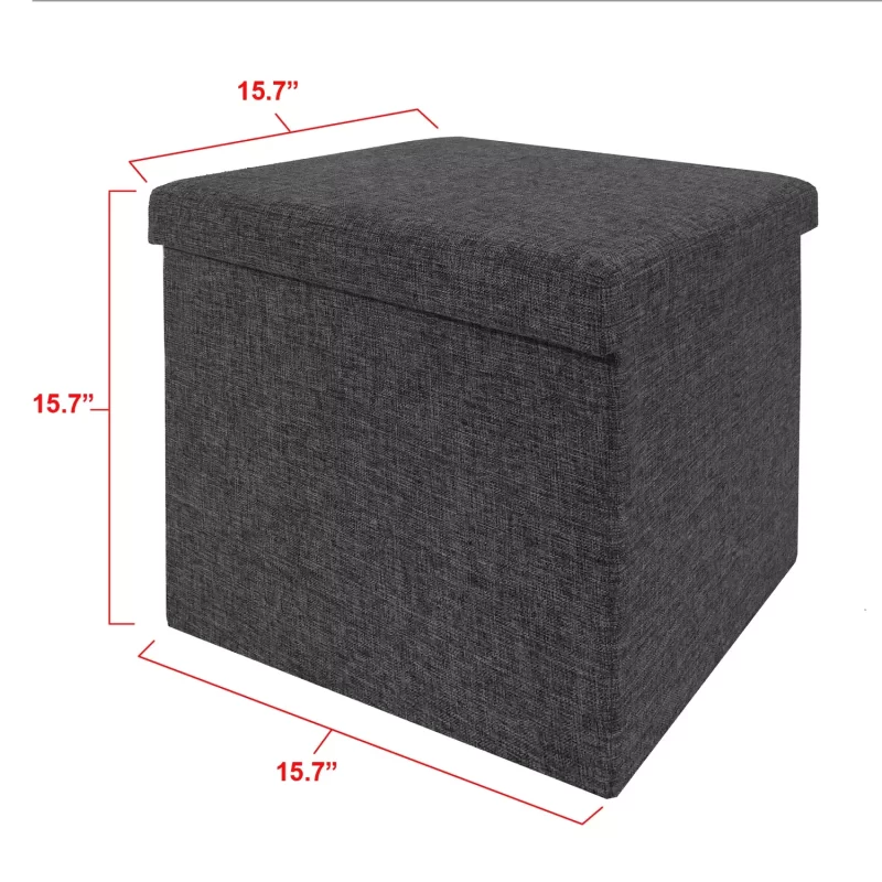 [SET OF 2] - Seville Classics Foldable Storage Cube/Ottoman