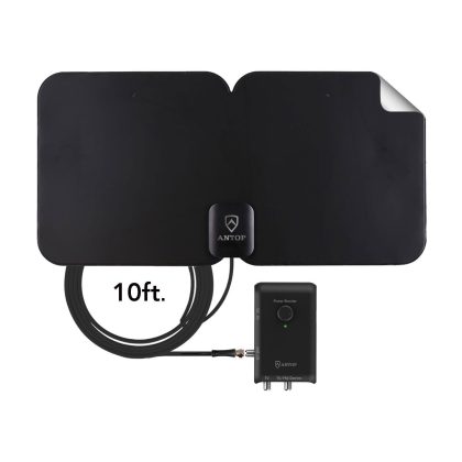 Antop HDTV & FM Amplified Paper-Thin Antenna Featuring Smart Boost - AT-300SBS