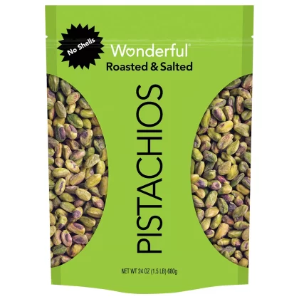 [SET OF 2] - Wonderful Pistachios Shelled, Roasted and Salted (24 oz.)