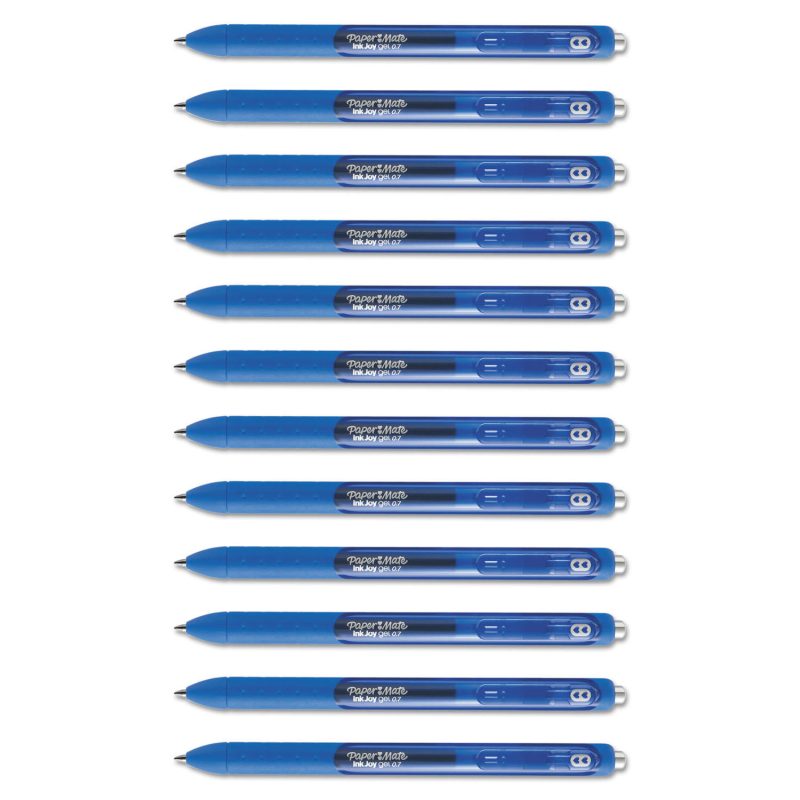 Paper Mate InkJoy Gel Retractable Pen, 0.7mm, Medium Point, Blue (12 ct.)