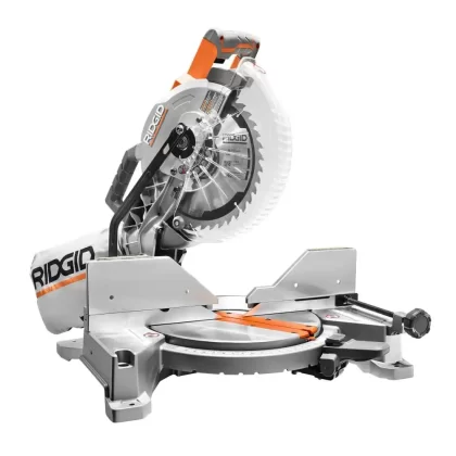 Ridgid 15 Amp 10 in. Dual Bevel Miter Saw With LED Cut Line Indicator