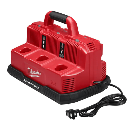 Milwaukee M12 and M18 12-Volt/18-Volt Lithium-Ion Multi-Voltage 6-Port Sequential Rapid Battery Charger