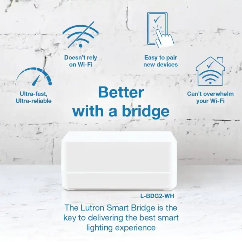 Lutron Caseta Wireless Smart Lighting Dimmer Switch (2 Count) Starter Kit With Smart Bridge
