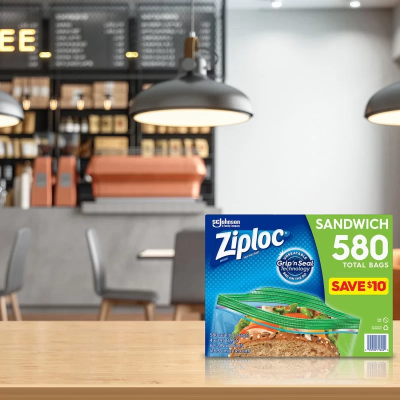 [SET OF 3] - Ziploc Sandwich Bag (580 ct./pk.),