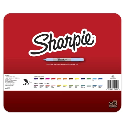 Sharpie Permanent Marker, Fine, Assorted Colors , 24 Count, Pack Of 3