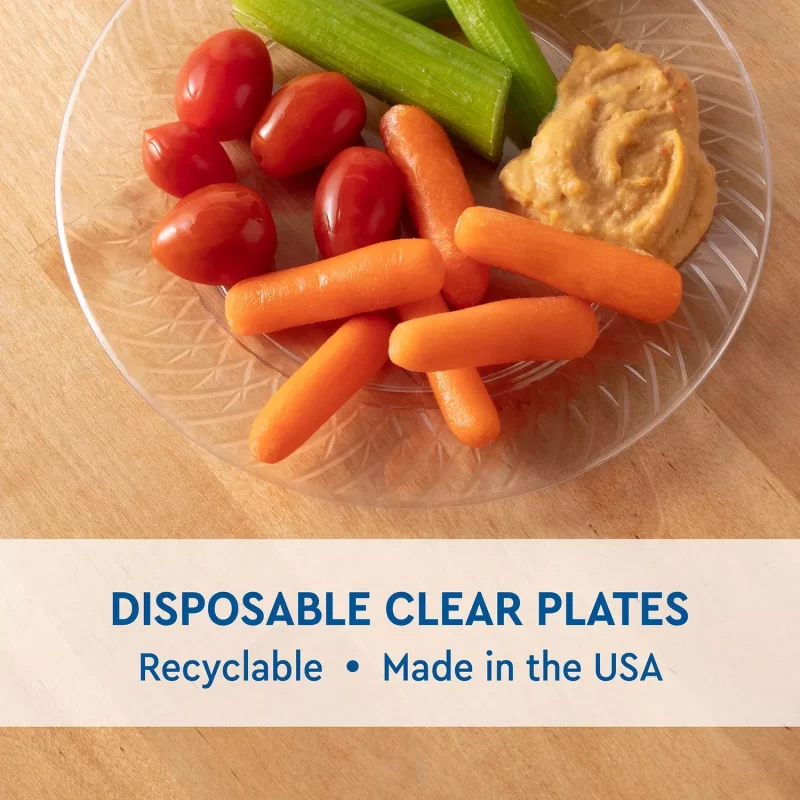 [SET OF 2] - Member's Mark Clear Plastic Plates, 6.25" (90 ct./pk.)