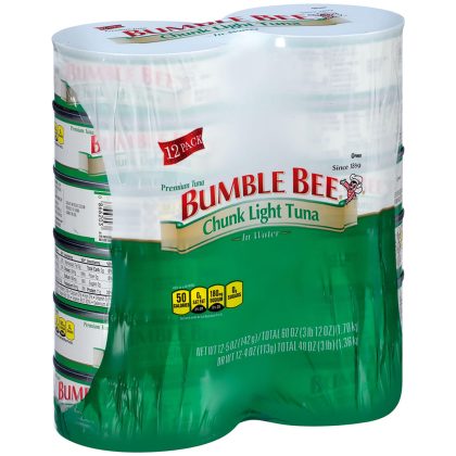 Bumble Bee Chunk Light Tuna in Water (5 oz., 12 ct.), Pack Of 3