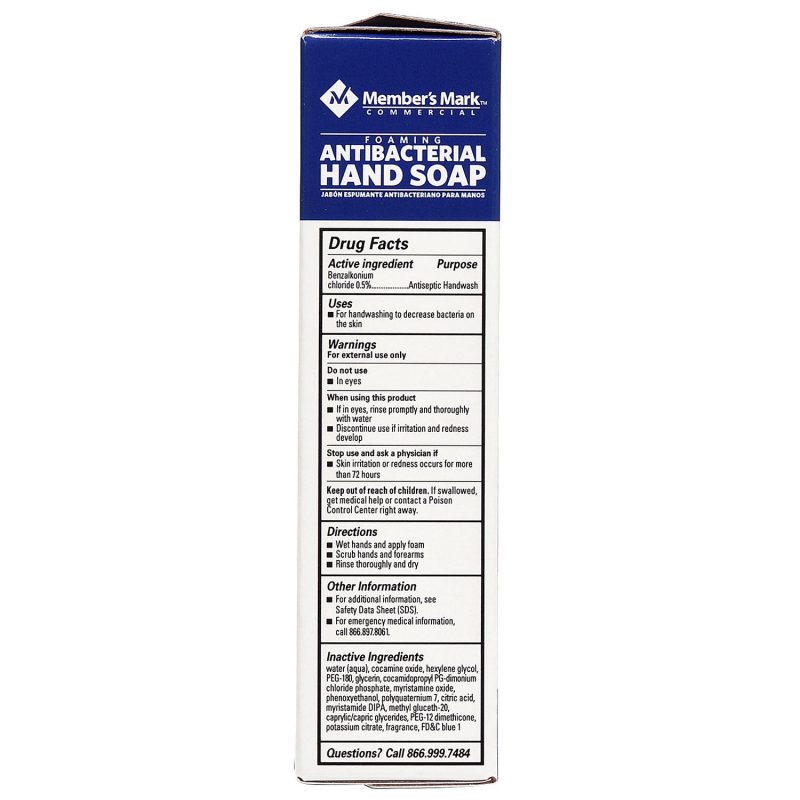 [SET OF 3] - Member's Mark Commercial Foaming Antibacterial Hand Soap Refill (33.8 oz., 2 ct./pk.),