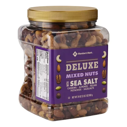 Member's Mark Deluxe Mixed Nuts with Sea Salt (34 oz.), Pack Of 3
