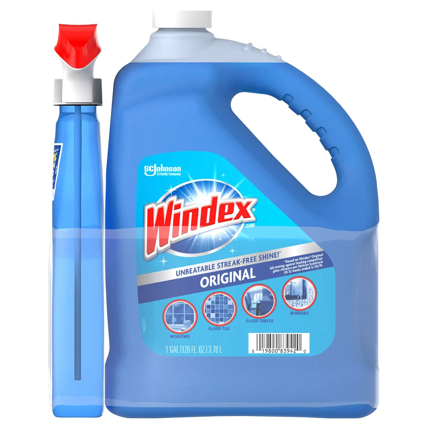 [SET OF 3] - Windex Original Glass Cleaner (128 oz. Refill + 32 oz. Trigger Per Pack),