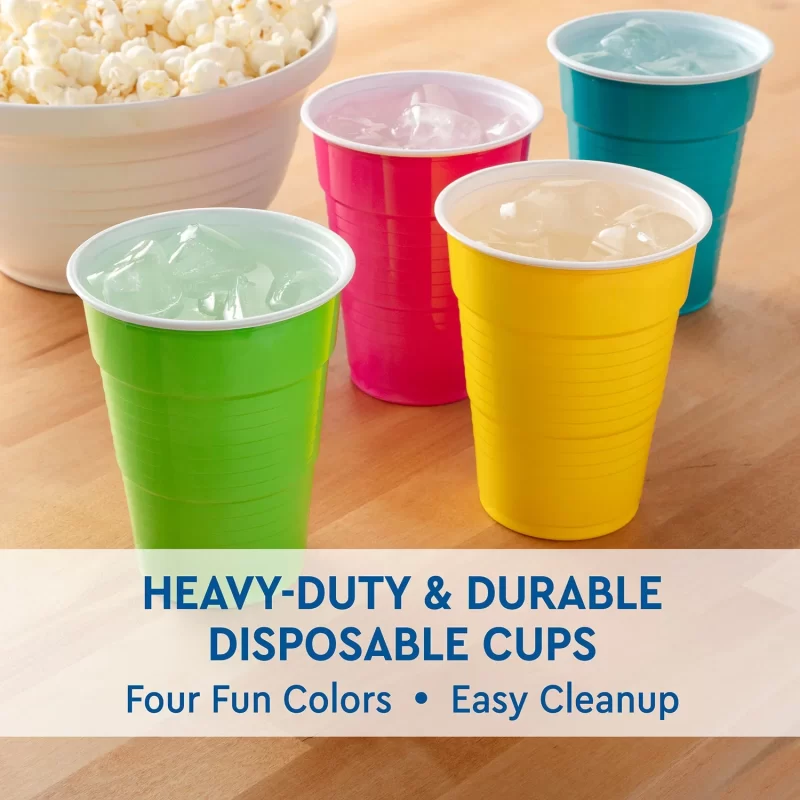 Member's Mark Premium Quality Cups, Spring Colors (18 oz., 180 ct.), Pack Of 3