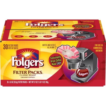 [SET OF 2] - Folgers Filter Packs Coffee, Classic Roast (30 ct./pk.)