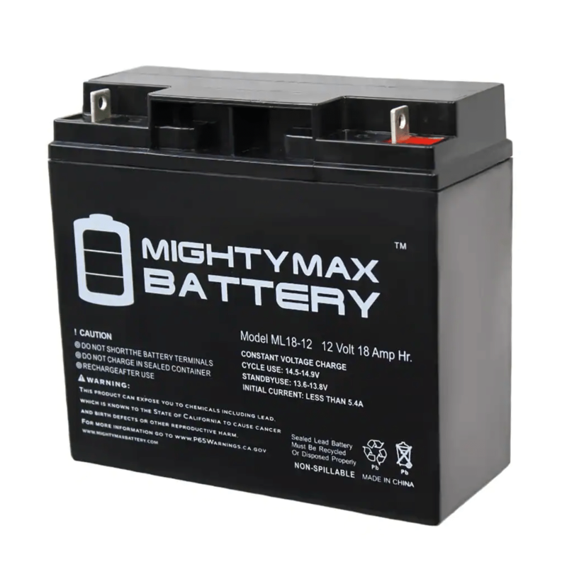 Mighty Max Battery 12-Volt 18 Ah SLA (Sealed Lead Acid) AGM Type Medical Mobility Replacement Battery (4-Pack)