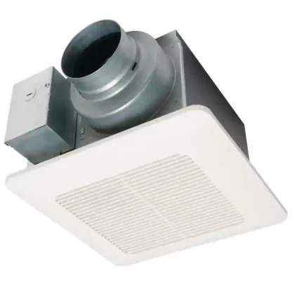 Panasonic WhisperCeiling DC Fan, With Pick-A-Flow Speed Selector 50, 80 Or 110 CFM And Flex-Z Fast Installation Bracket