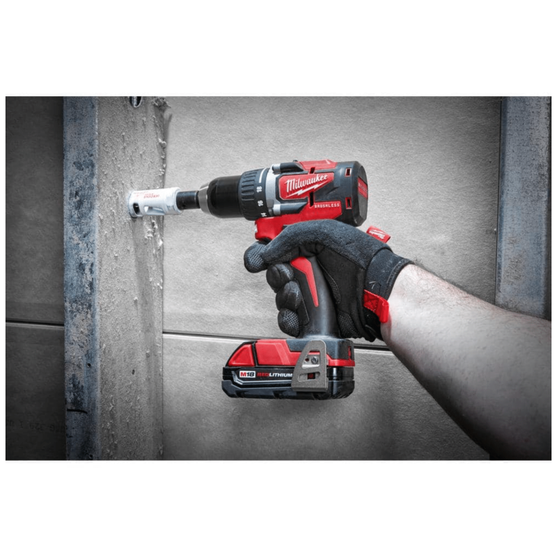 Milwaukee M18 18-Volt Lithium-Ion Brushless Cordless 1/2 in. Compact Drill/Driver Kit with (2) 2.0 Ah Batteries, Charger & Case (2801-22CT)