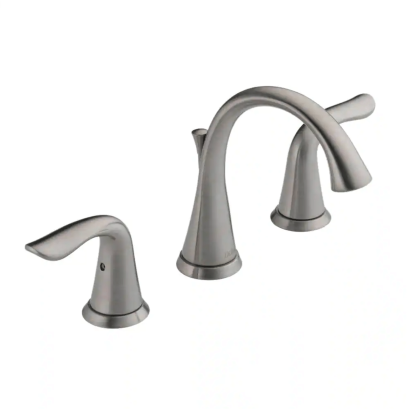 Delta Lahara 8 in. Widespread 2-Handle Bathroom Faucet with Metal Drain Assembly in Stainless