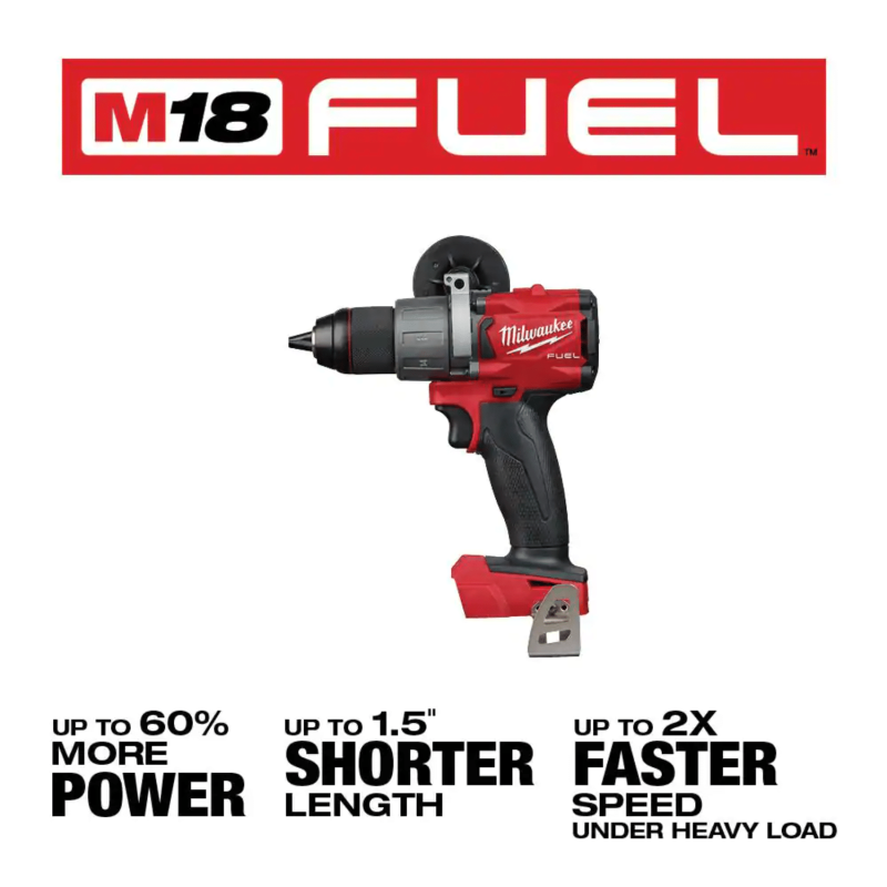 Milwaukee M18 FUEL 18-Volt Lithium-Ion Brushless Cordless 1/2 in. Drill/Driver (Tool-Only), 2803-20