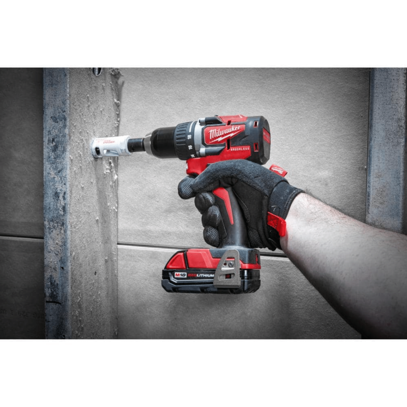 Milwaukee M18 18-Volt Lithium-Ion Brushless Cordless 1/2 in. Compact Drill/Driver Kit, 2801-22CT