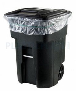 Plasticplace 95-96 Gallon Trash Bag, 50 Count, Clear