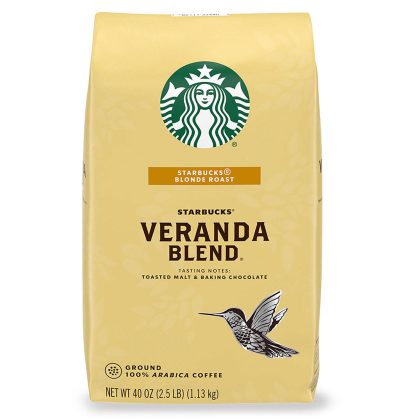 [SET OF 3] - Starbucks Blonde Roast Ground Coffee, Veranda Blend (40 oz./pk.),