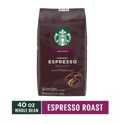 [SET OF 3] - Starbucks Whole Bean Coffee, Espresso Roast Dark (40 oz.),