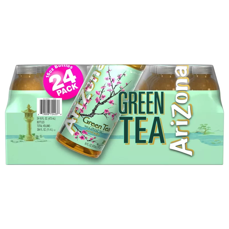 [SET OF 3] - AriZona Green Tea With Ginseng And Honey (16oz / 24ct / pk),
