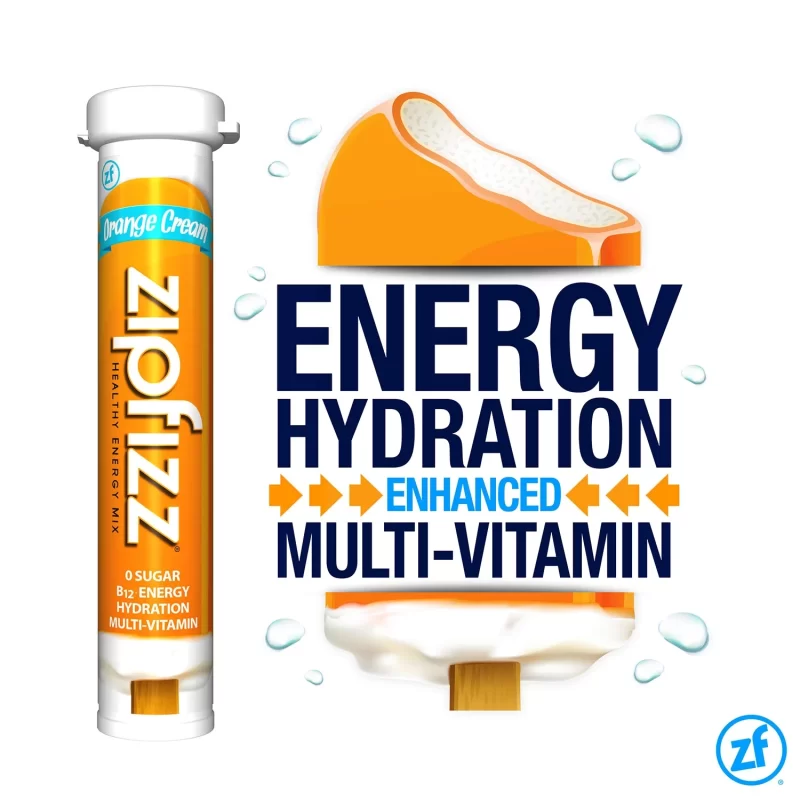 [SET OF 2] - Zipfizz Energy Drink Mix, Orange Cream (20 ct./pk.)