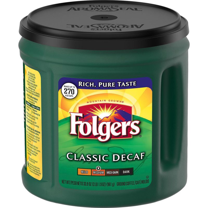 [SET OF 3] - Folgers Decaffeinated Classic Roast Coffee (33.9 oz.),