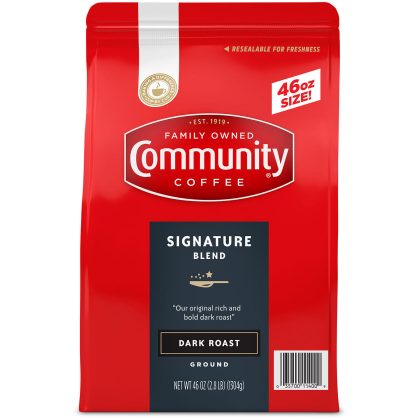 [SET OF 3] - Community Coffee Ground Dark Roast, Signature Blend (46 oz./pk.),