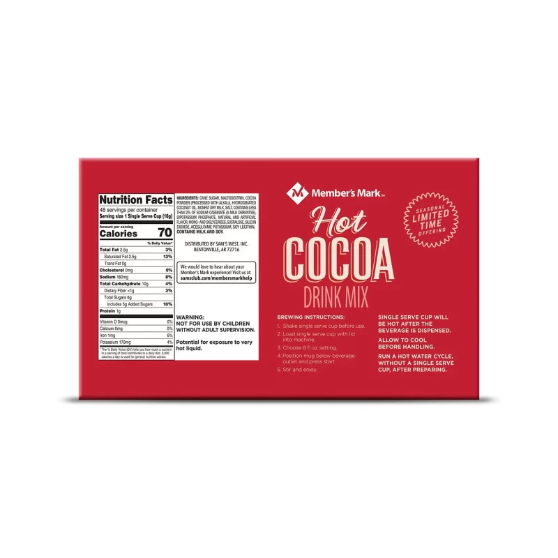 [SET OF 2] - Member's Mark Hot Cocoa Drink Mix, Milk Chocolate (48 ct./pk.)