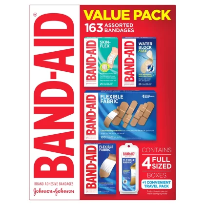 Band-Aid Brand Variety Pack Adhesive Bandages (163 ct.), Pack Of 3