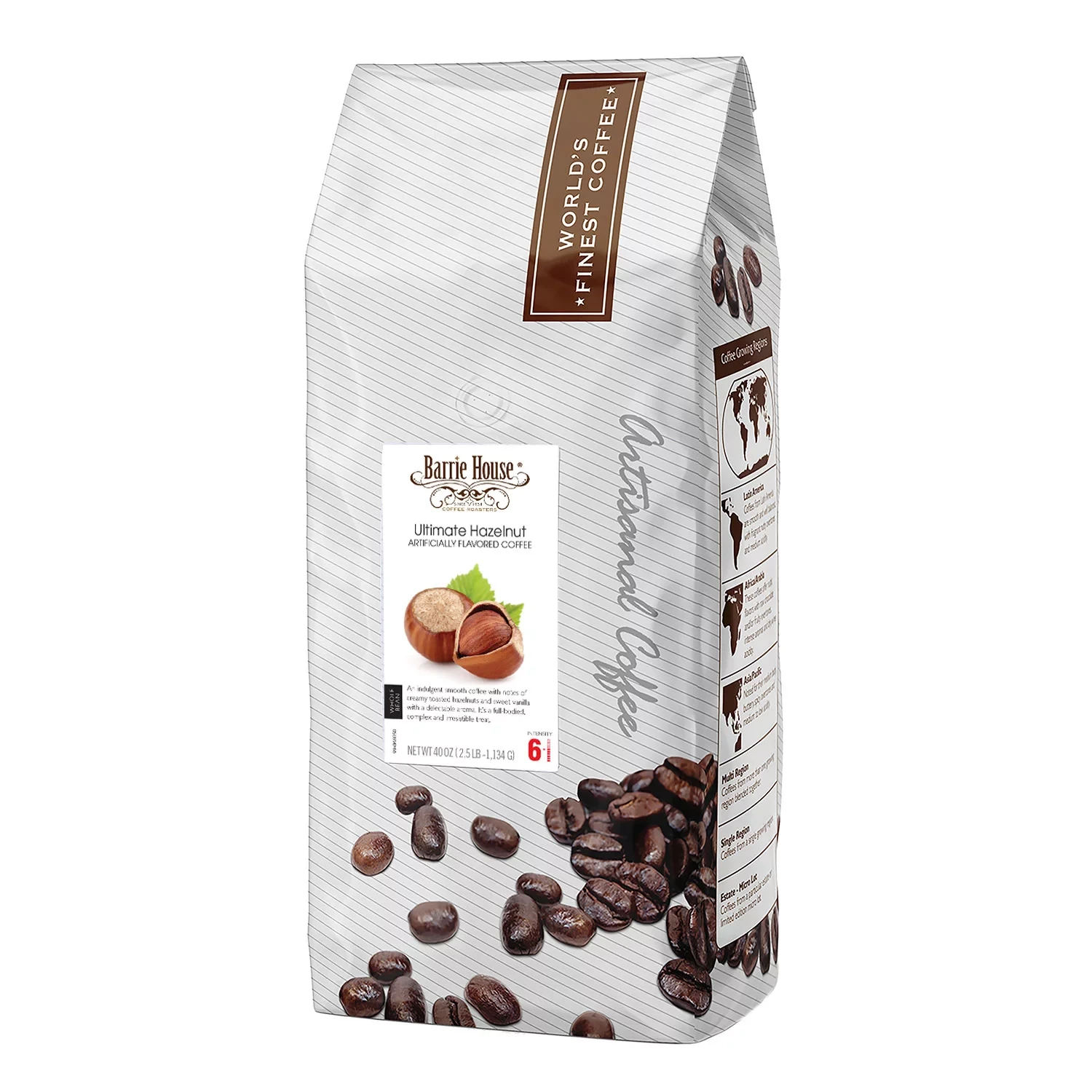 [SET OF 3] - Barrie House Whole Bean Coffee, Ultimate Hazelnut (40 oz./pk.),