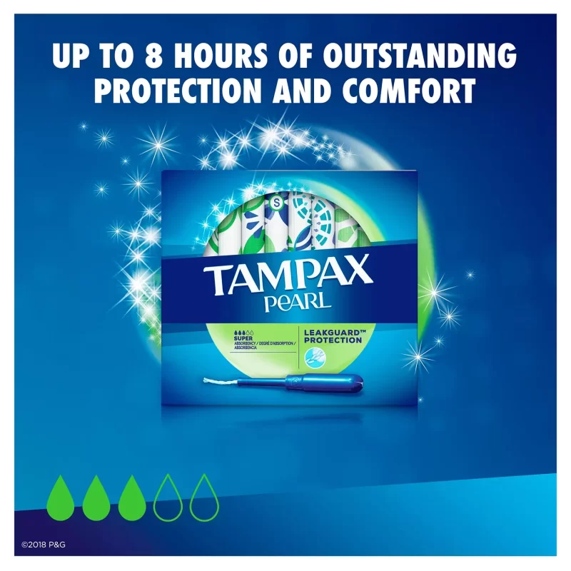 [SET OF 2] - Tampax Pearl Plastic Tampons, Super, Unscented (96 ct./pk.)