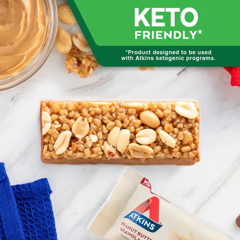 [SET OF 2] - Atkins Protein-Rich Meal Bar, Peanut Butter Granola, Keto Friendly (16 ct.)