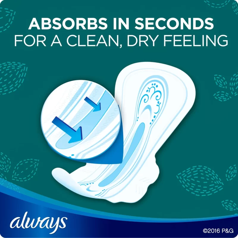 [SET OF 2] - Always Ultra Thin, Size 5, Extra Heavy Overnight Pads With Wings, Unscented (72 ct./pk.)