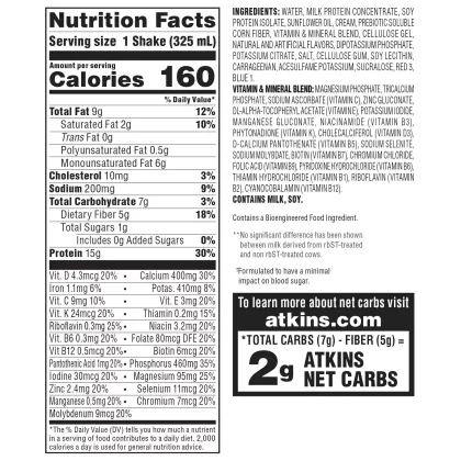 [SET OF 2] - Atkins Gluten Free Protein-Rich Shake, Strawberry, Keto-Friendly (15 ct./pk.)