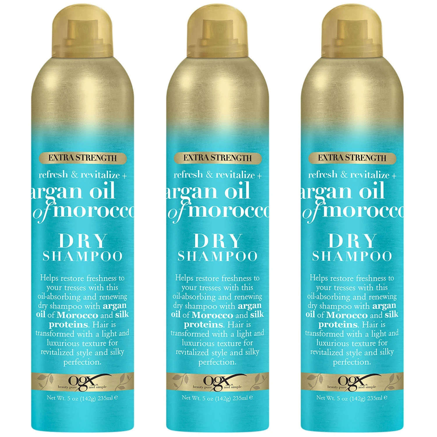 [SET OF 2] - OGX Extra Strength Refresh And Revitalize Argan Oil Of Morocco Dry Shampoo (5 oz., 3 ct./pk.)