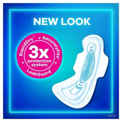 [SET OF 3] - Always Maxi Pads Size 5 Overnight Absorbency Unscented with Wings (54 ct./pk.),