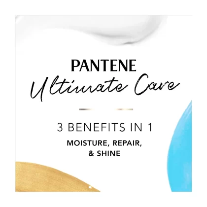 [SET OF 3] - Pantene Pro-V Ultimate Care Moisture + Repair + Shine Shampoo For Damaged Hair And Split Ends (38.2 fl. oz.),
