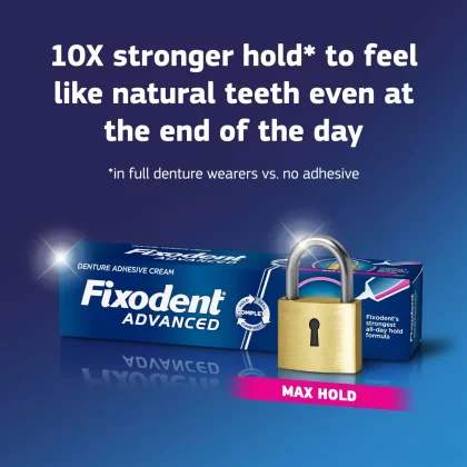 [SET OF 2] - Fixodent Advanced Max Hold Denture Adhesive (4 ct./ pk.)
