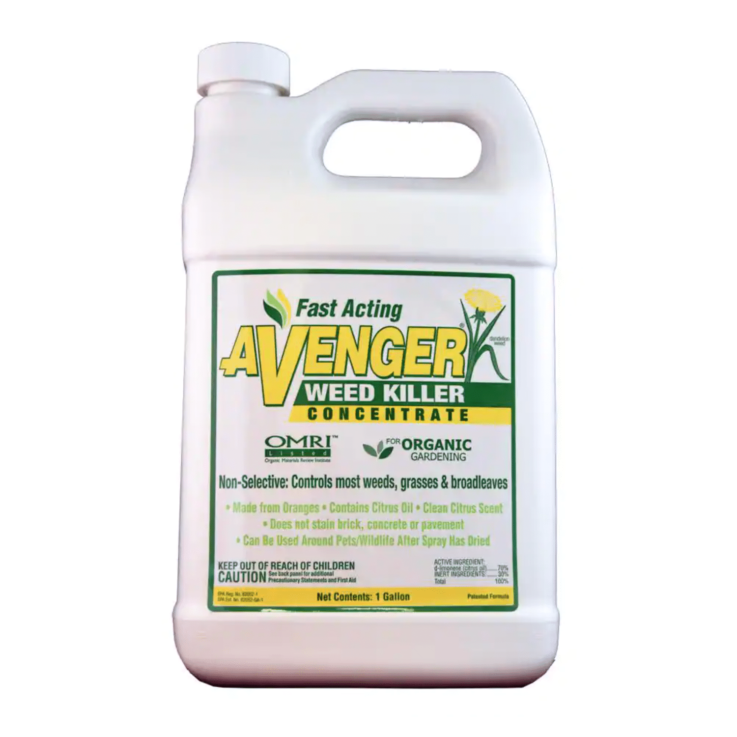 Avenger Weed Killer 128 oz. Organic Weed Killer Herbicide Concentrated